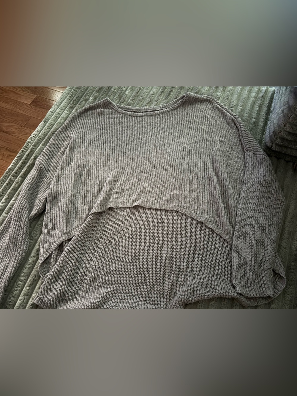 Cozy Drop-Shoulder Knit Sweater in Light Taupe
